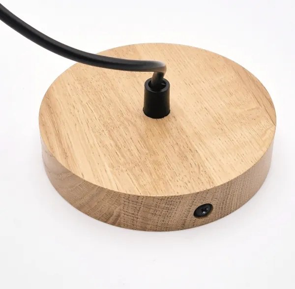 Lustră pe cablu HARMONY 1xE27/15W/230V d. 25 cm alb/stejar