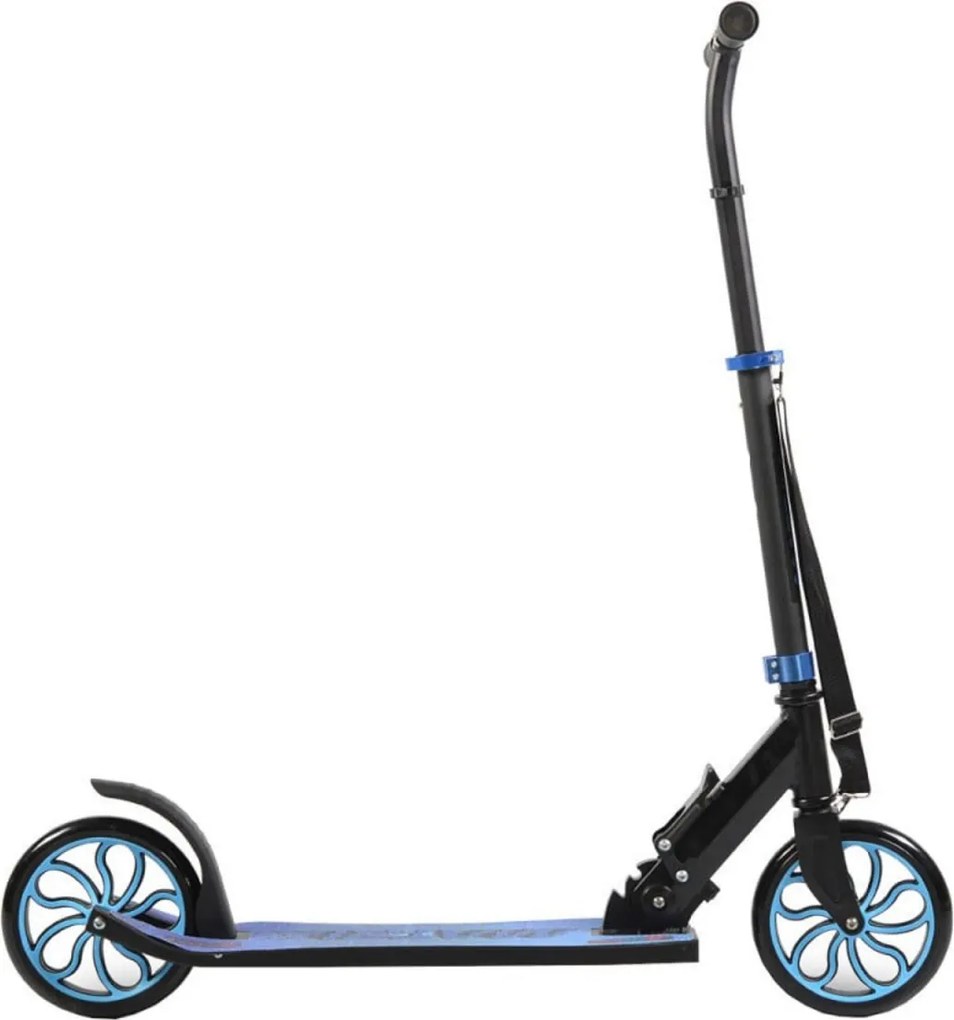 Trotineta din aluminiu NOVOKIDS™ Matrix Scooter, Maxim 100 kg, Functie Super Brake, Maner reglabil pe inaltime, Diametru roata 200 mm, Albastru