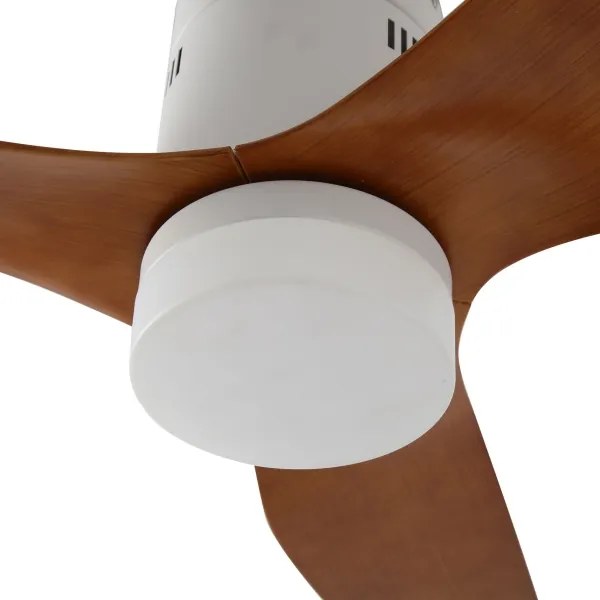 ZEVENTI - LED ventilator de tavan PADUA LED/18W/230V Wi-Fi Tuya alb/maro + telecomandă