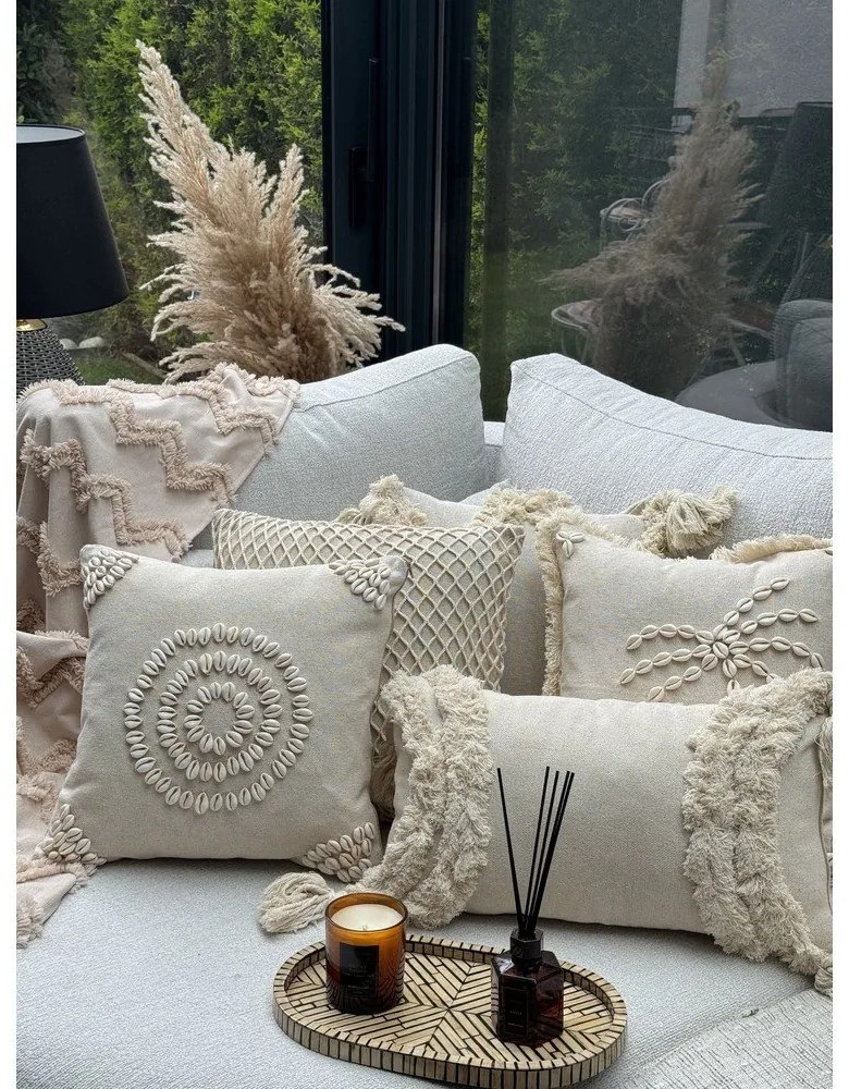 Față de pernă din bumbac 43x43 cm Seashells – Mioli Decor