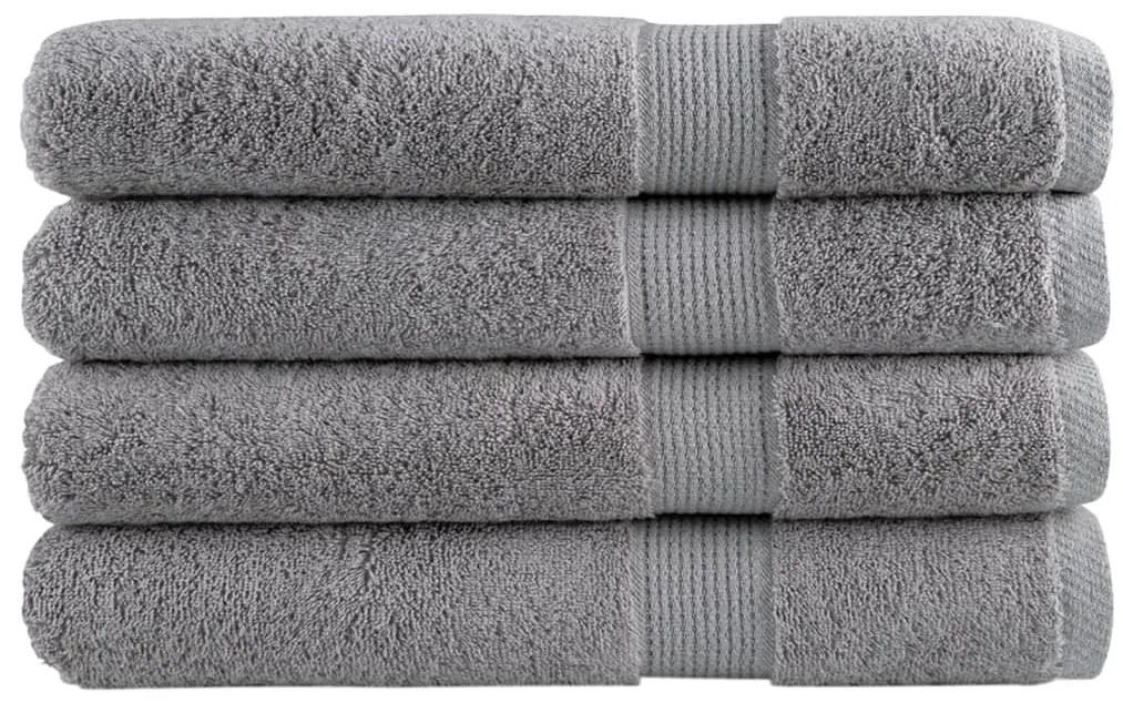 vidaXL Prosoape de saună premium SOLUND 4 buc gri 80x200cm 600gsm