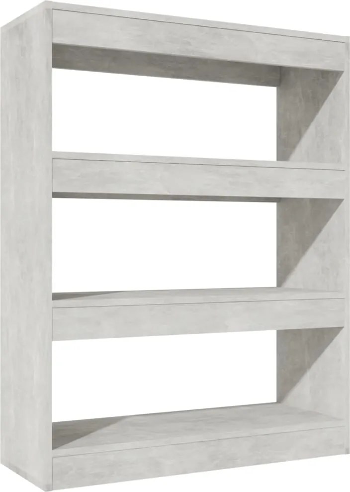 vidaXL Bibliotecă/Separator cameră gri beton 80x30x103cm lemn compozit