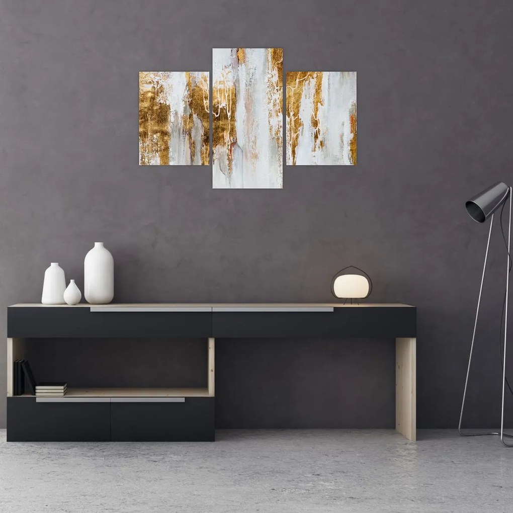 Tablou - Abstract auriu (90x60 cm)