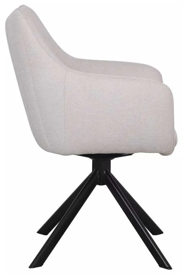 Scaun de bucătărie Azalia Velvet, crem / negru