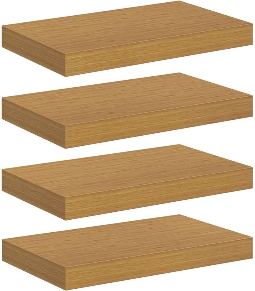 vidaXL Raft de perete 4 pcs Bej 40 x 23,5 x 4 cm Lemn compozit