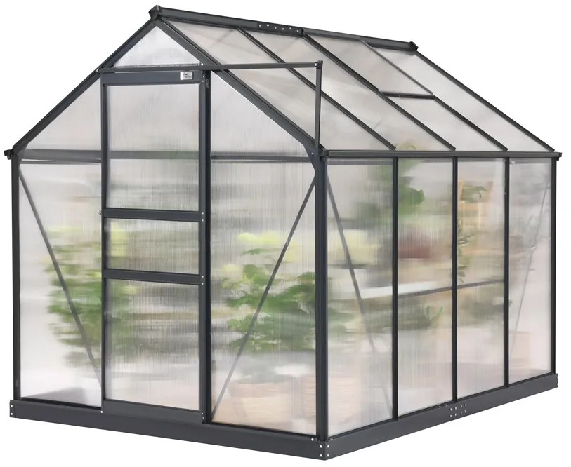 Seră de flori din aluminiu Azalia 1,9 x 2,5 m CoverTech antracit