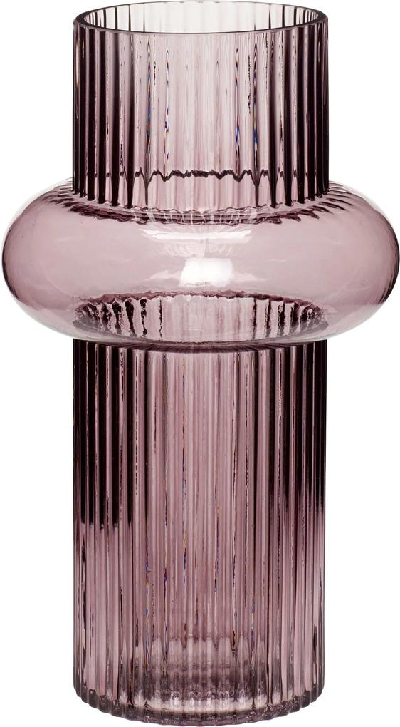 Vaza din Sticla Roz - Sticla Roz Diametru(16 cm) x Inaltime(28 cm)
