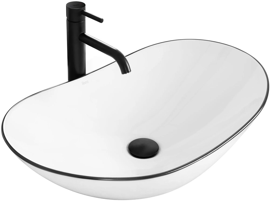 Lavoar Royal ceramica sanitara White /Black Edge – 62,5 cm