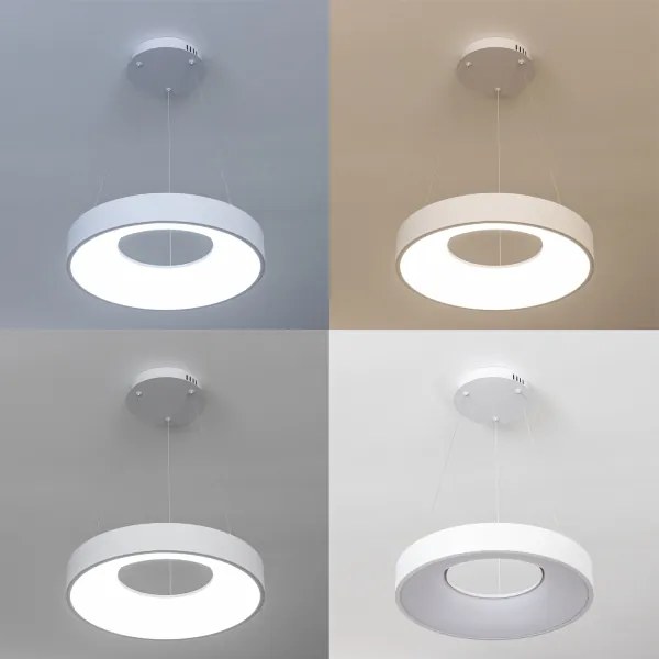 Brilagi - Lustră LED dimabilă suspendată pe cablu FALCON II LED/67W/230V Ø 40 cm, albă + telecomandă