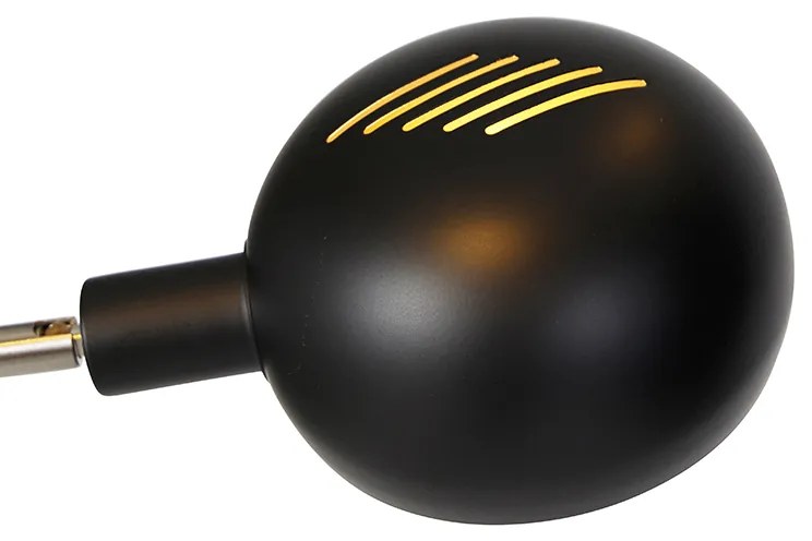 Lampa de podea de design neagra cu 5 lumini - Sixties