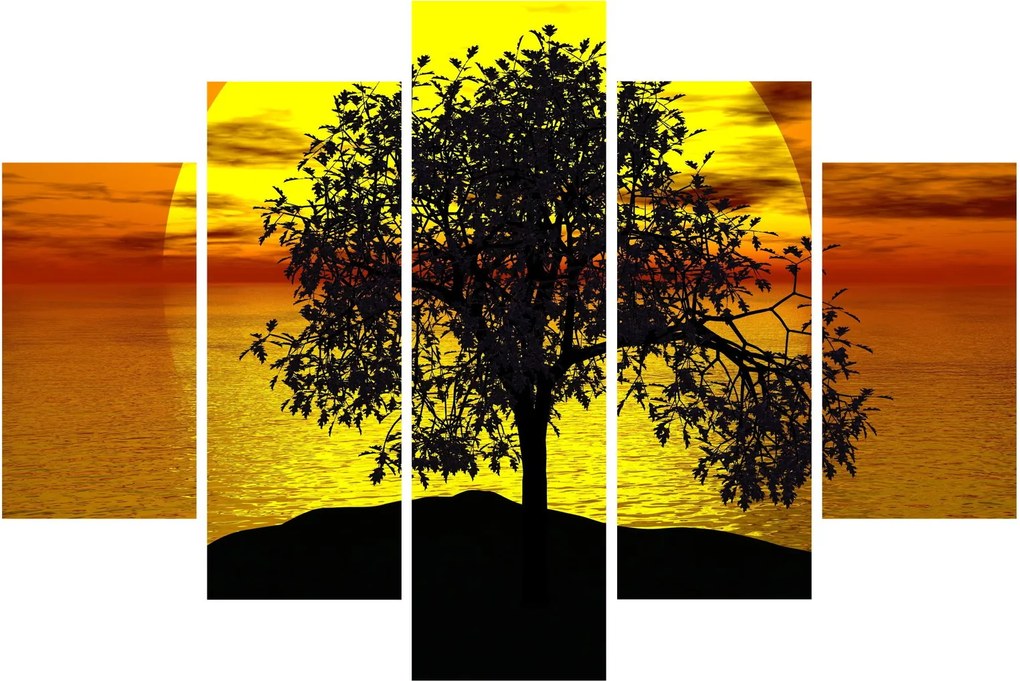 Tablou - Silueta copacilor (150x105 cm)