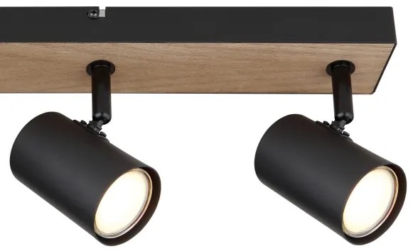 Spot ROBBY 4xGU10/35W/230V negru/maro Globo 57911-4BW