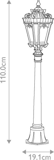 Kichler KL-TOURNAI4-M - Lampă de exterior TOURNAI 1xE27/60W/230V IP44, finisaj bronz