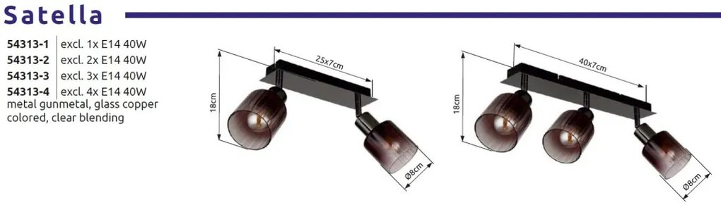 Aplica de perete stil minimalist SATELLA 1L
