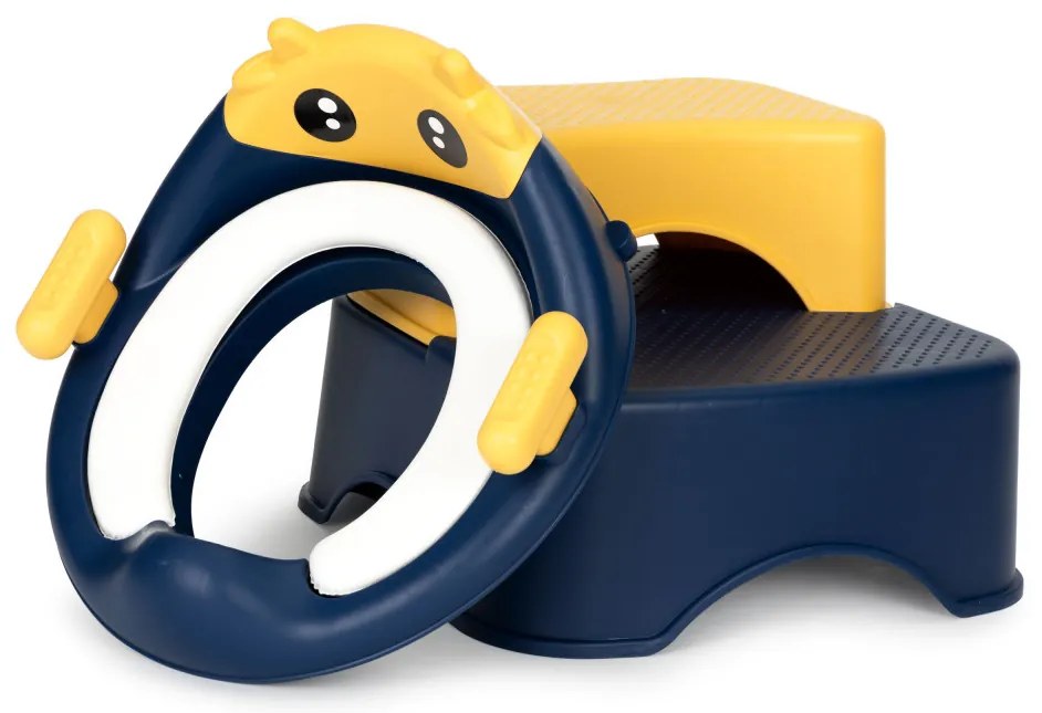 Toaletă cu scări și platformă