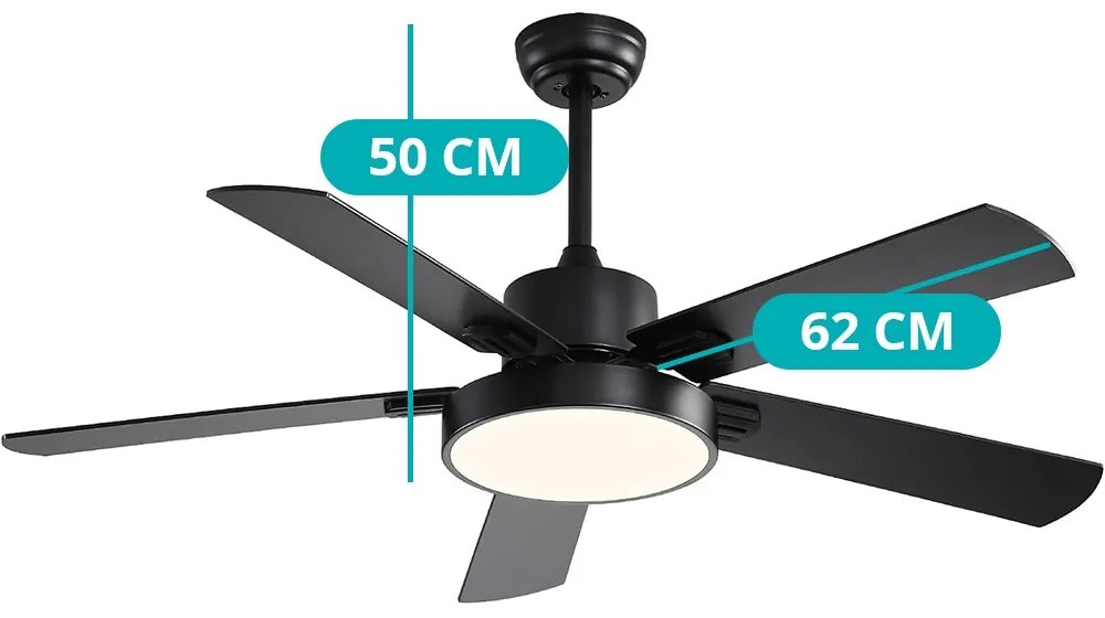 Ventilator de tavan cu iluminare si telecomanda