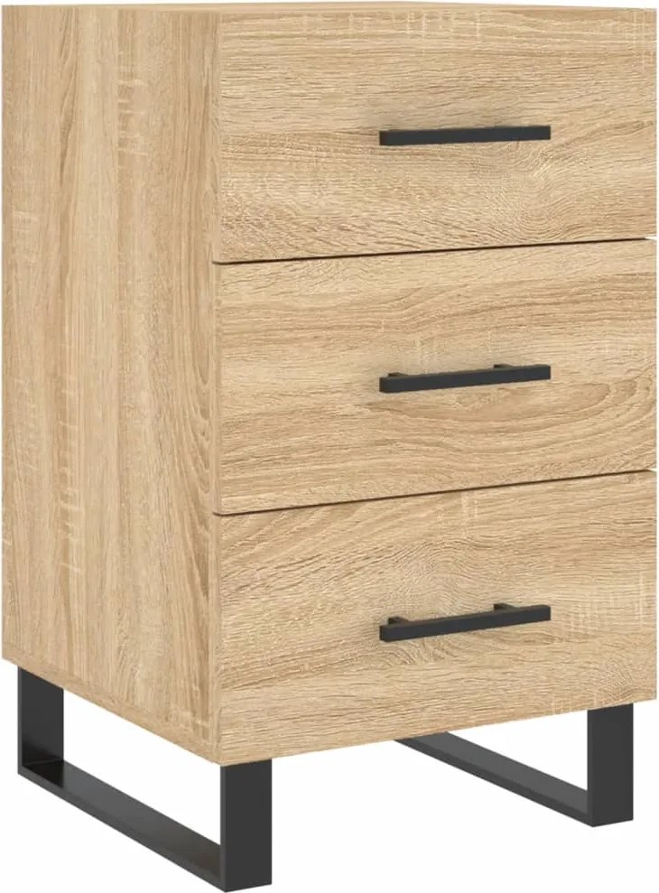 vidaXL Noptieră, stejar sonoma, 40x40x66 cm, lemn compozit