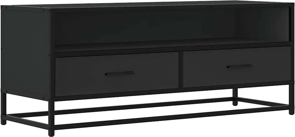 vidaXL Dulap TV, negru, 100x34,5x40 cm, lemn prelucrat și metal