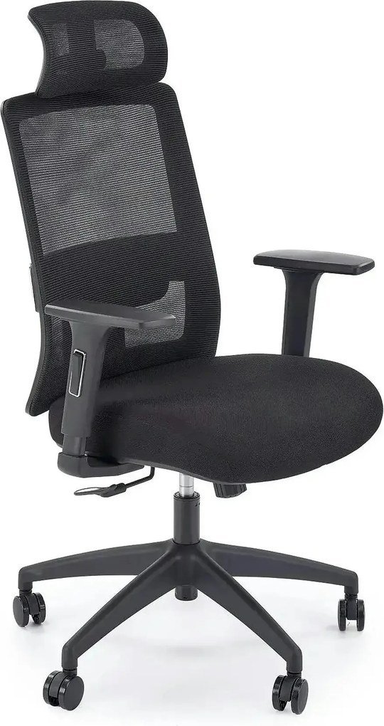 Scaun birou SWIFT, negru, stofa/plasa, 68x68x115/125 cm
