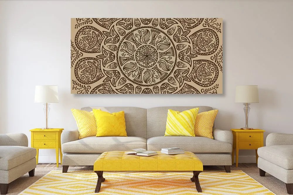 Tablou Mandala cu model natural abstract