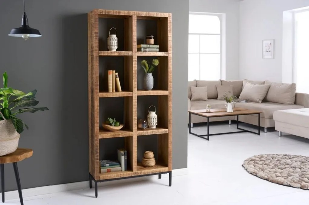 Raft deschis de perete sau separator camera IRON CRAFT 180x80cm Mango A-42377 VC