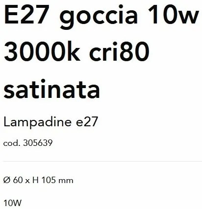 Bec LED, E27 10W 3000K cri90 satin