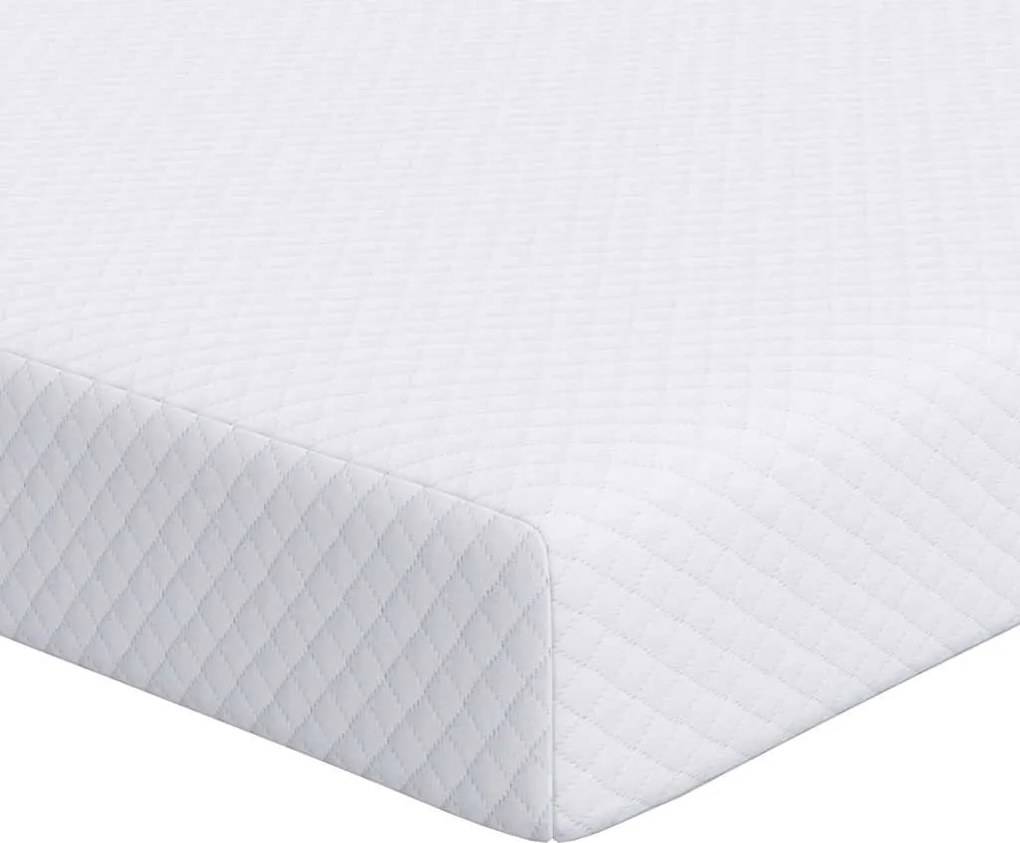 vidaXL Suport pentru saltea Alb 90 x 190 cm Material jacquard