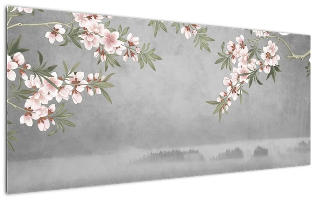 Tablou - Peisaj cu lună (120x50 cm)