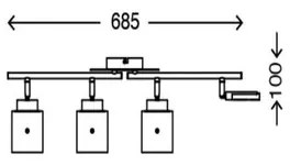Briloner 3305-047 - Spot LED GLAM 4xLED/4,5W/230V