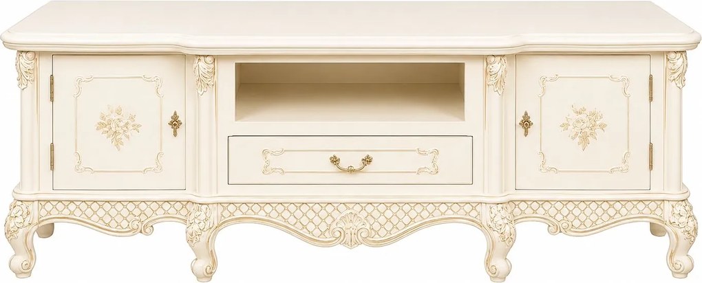 Comodă TV lemn masiv Edward, 176 × 45 × 67 cm - Standard