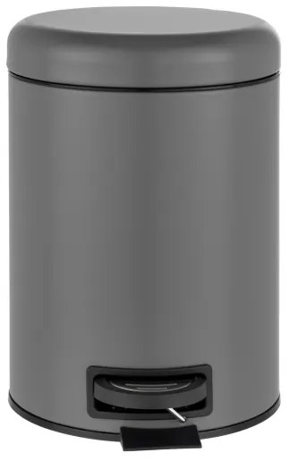 WENKO 24682100 - Coș LEMAN 21x24 cm, gri/negru