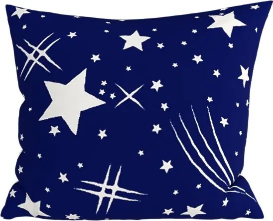 Fata de perna din policoton NIGHT SKY POLY 45x45 cm, albastru