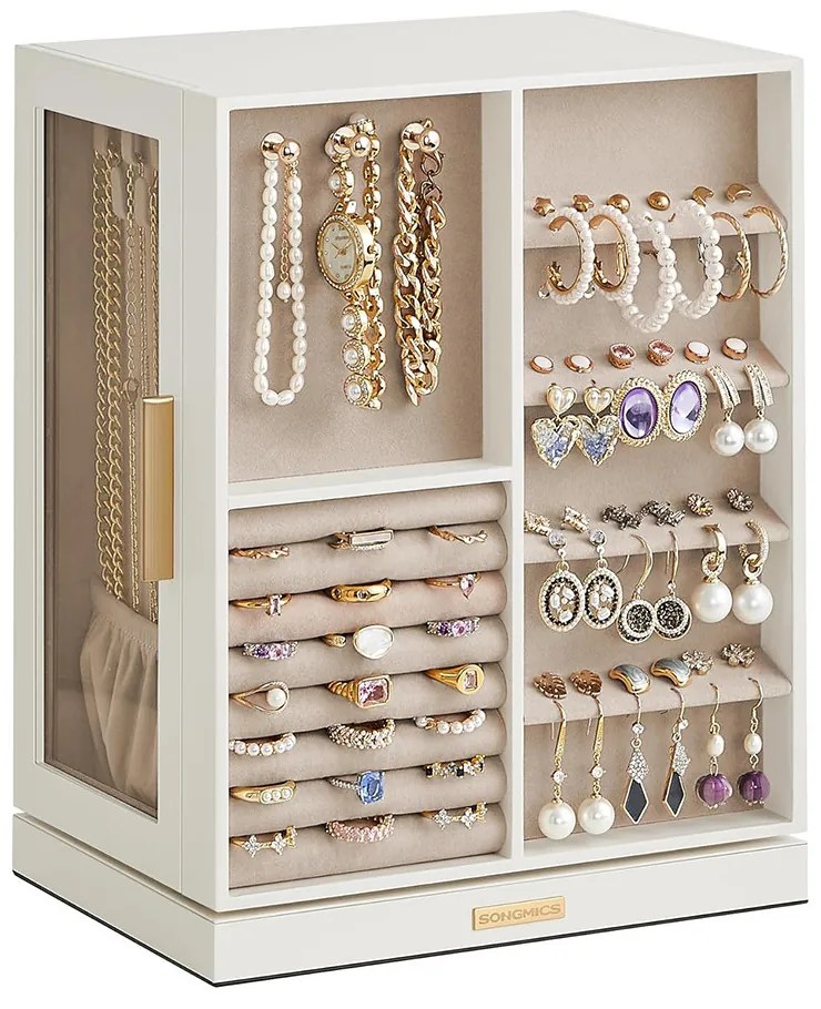 Cutie de bijuterii rotativă 360°