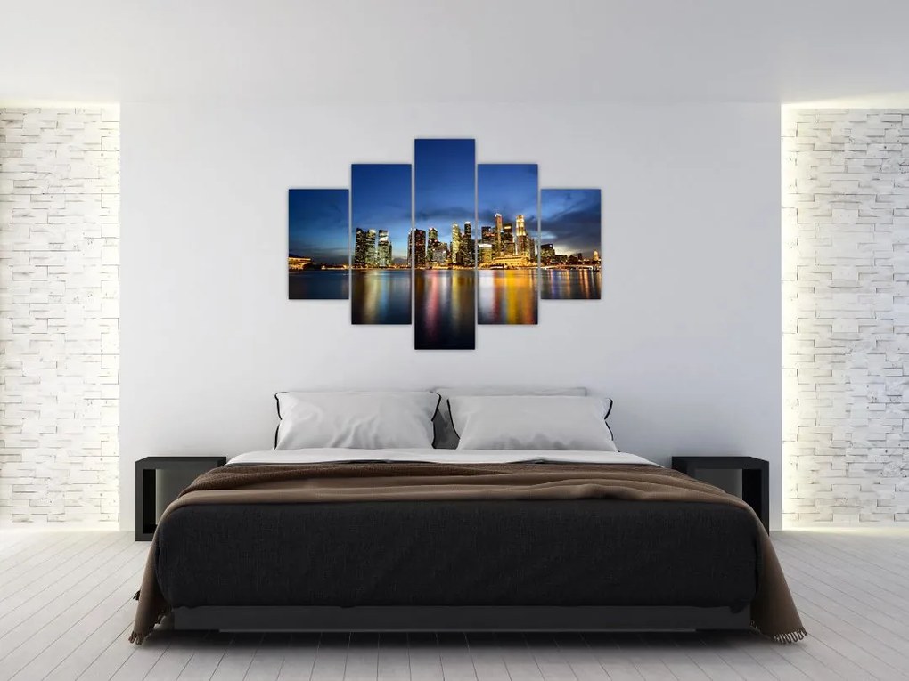 Tablou cu orașul nocturn (150x105 cm)