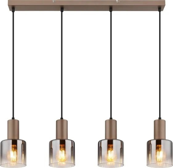 Globo 54318-4H - Lustră suspendată pe cablu WALTON 4xE27/40W/230V