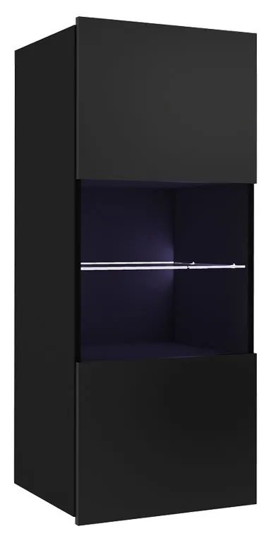 Vitrină suspendată BR05 Benji (Negru + Negru lucios). 1070670