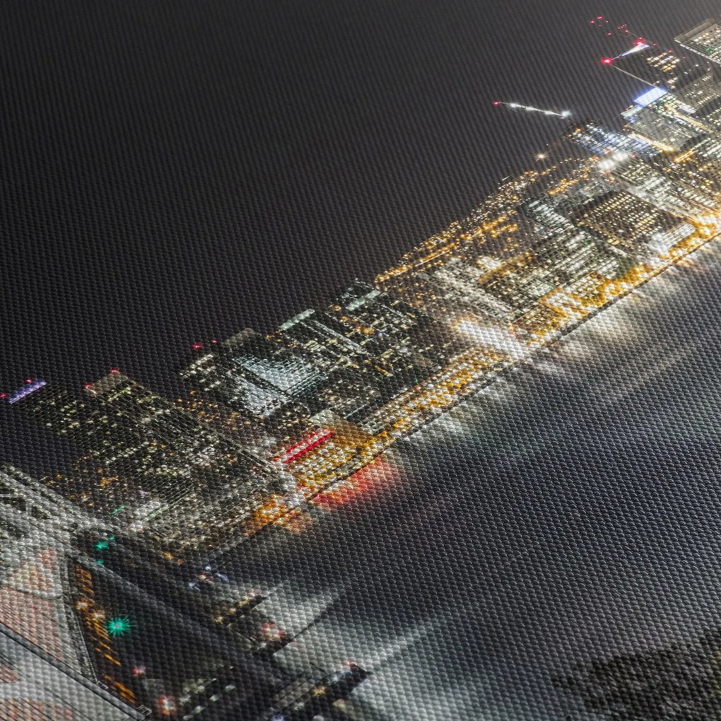 Tablou cu podul Brooklin și New York (cu ceas) (90x30 cm)