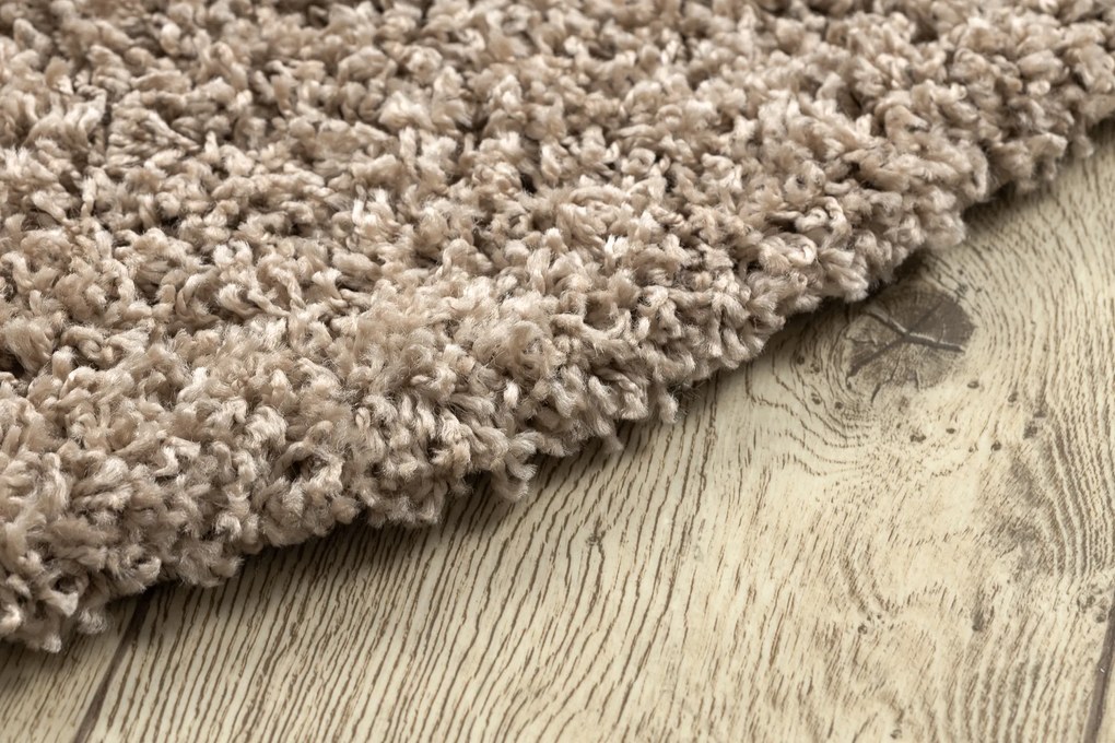 Covor SOFFI cerc shaggy 5cm bej