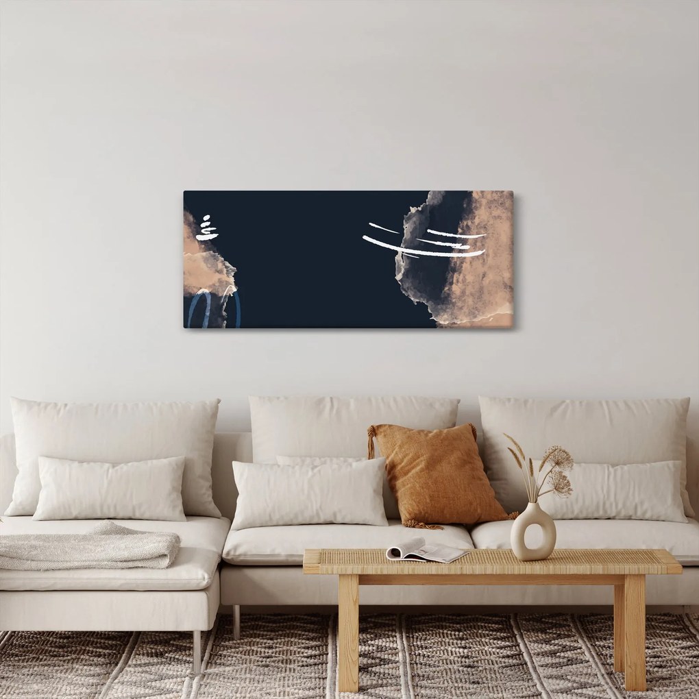 Tablou - Abstracție albastru închis (120x50 cm)
