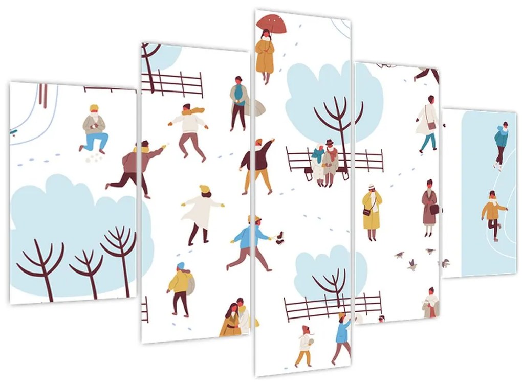 Tablou - O iarnă fericită (150x105 cm)