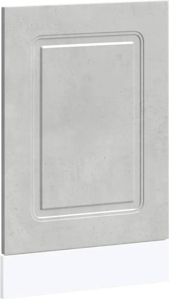 vidaXL Panou pentru mașină de spălat vase Beton Gri Lemn prelucrat