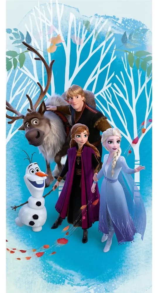 Prosop pentru copii albastru din bumbac 70x140 cm Frozen "Blue" – Jerry Fabrics