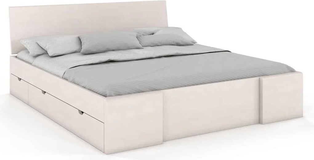 Pat lemn masiv TerraCraft Model 3 cu Sertar Fag Personalizabil