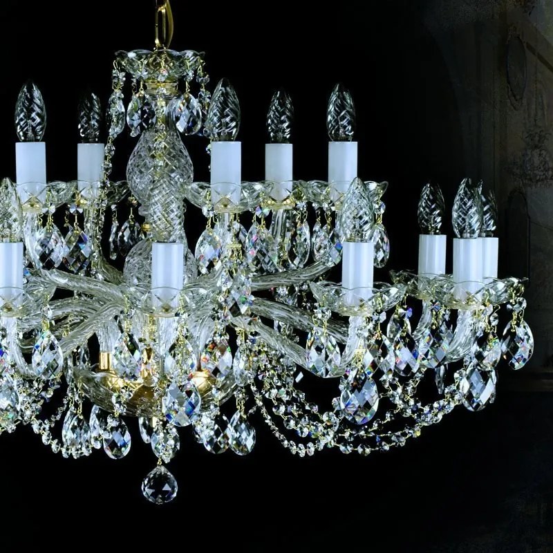 Candelabru 18 brate Cristal Bohemia Exclusive CAMERON XVIII.