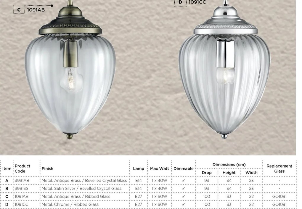 Pendul stil traditional Pineapple crom 1091CC SRT