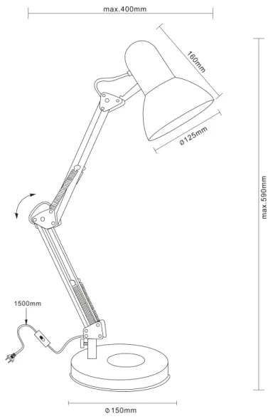 Globo 24880 - Lampa de masa FAMOUS 1xE27/40W