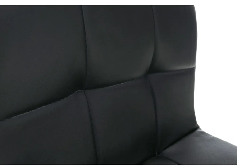 Scaun de bar, piele ecologică negru/crom, KANDY NEW