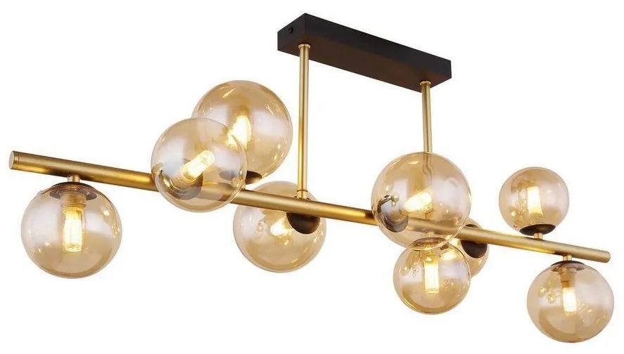 Lustră LED pe tijă RIHA 9xG9/3W/230V alamă Globo 56135-9D