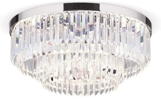 Plafonieră LED de cristal dimabilă Orion PRISM LED/80W/230V d. 55 cm crom lucios