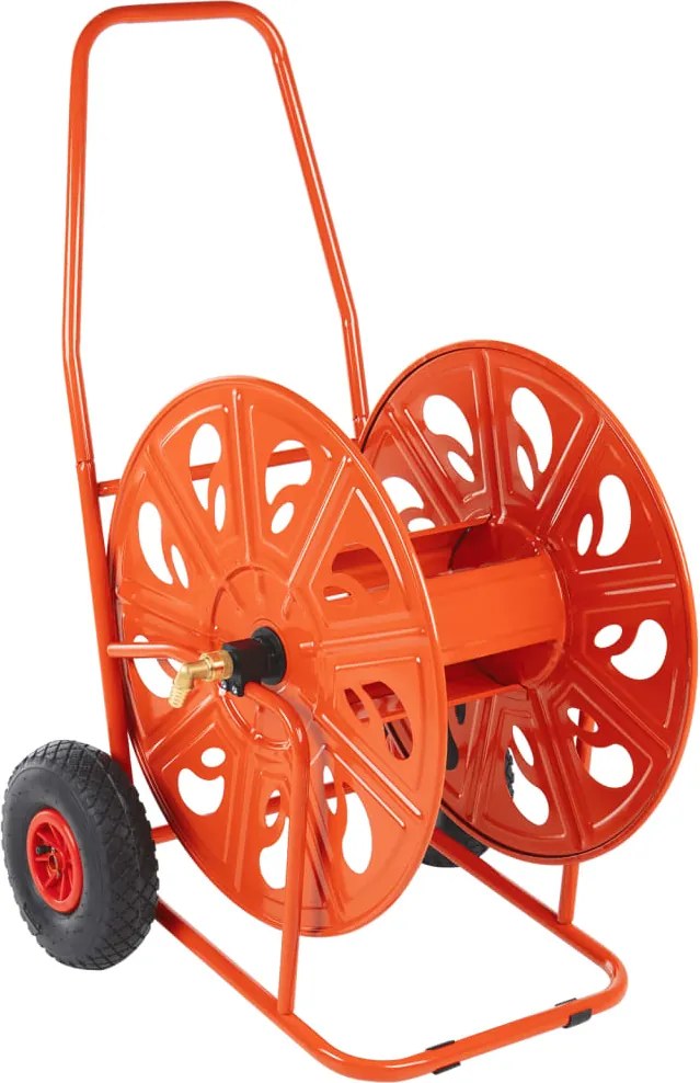 vidaXL Cărucior cu tambur pentru furtun de 140 m 3/4", oțel